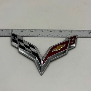 Chevrolet Corvette C7 Emblem Badge Logo OEM Chevy Sports Car Auto Parts Hood